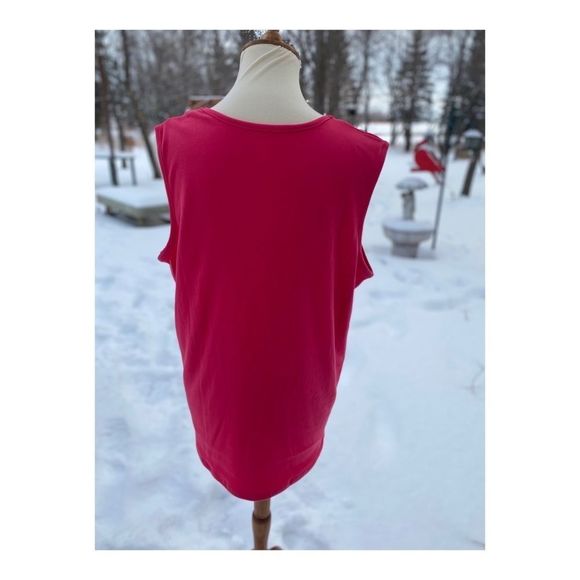 Red Casual Tank Top Loungewear Activewear Sports - Picture 3 of 8